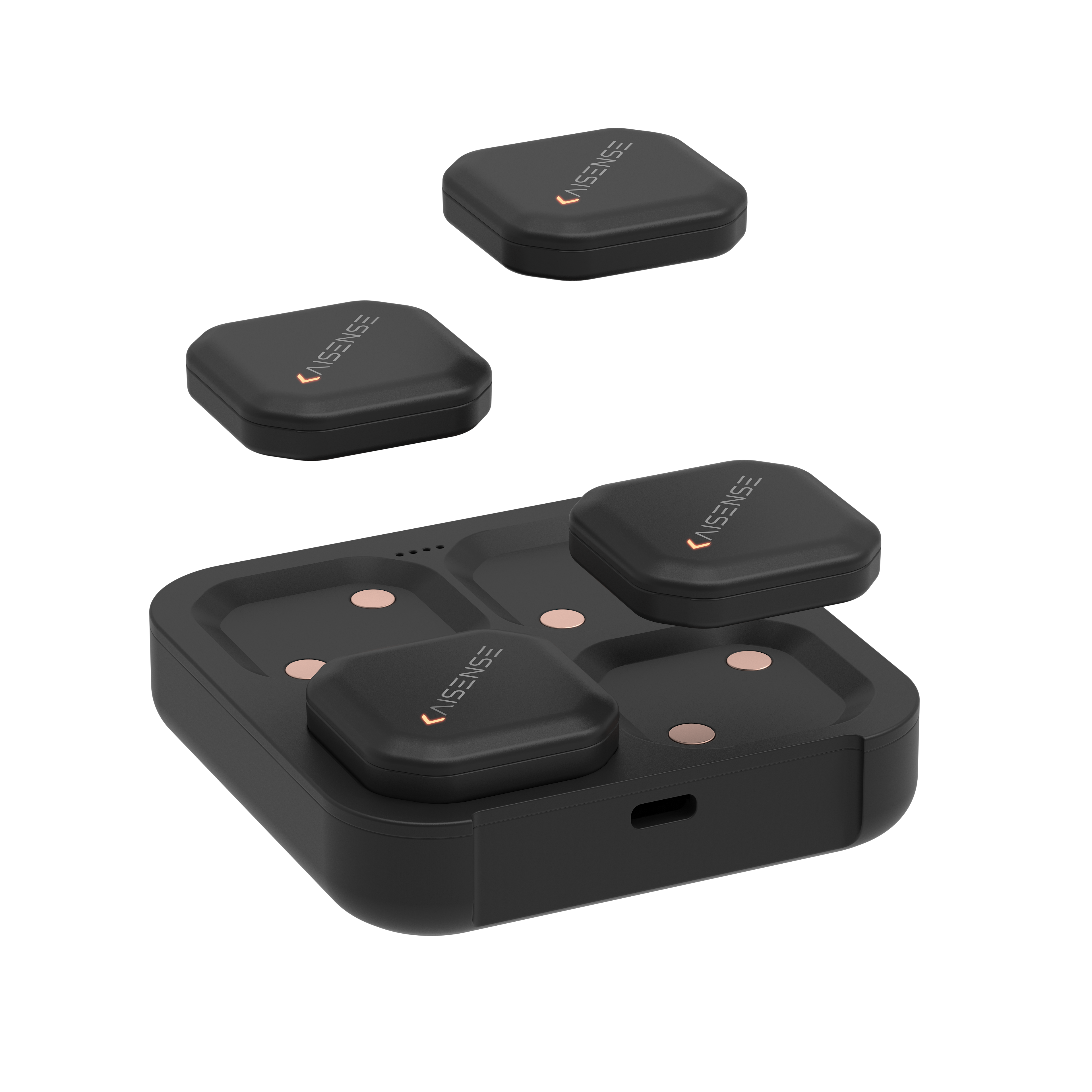 StrikeIQ Starter Kit — four sensors and charging dock